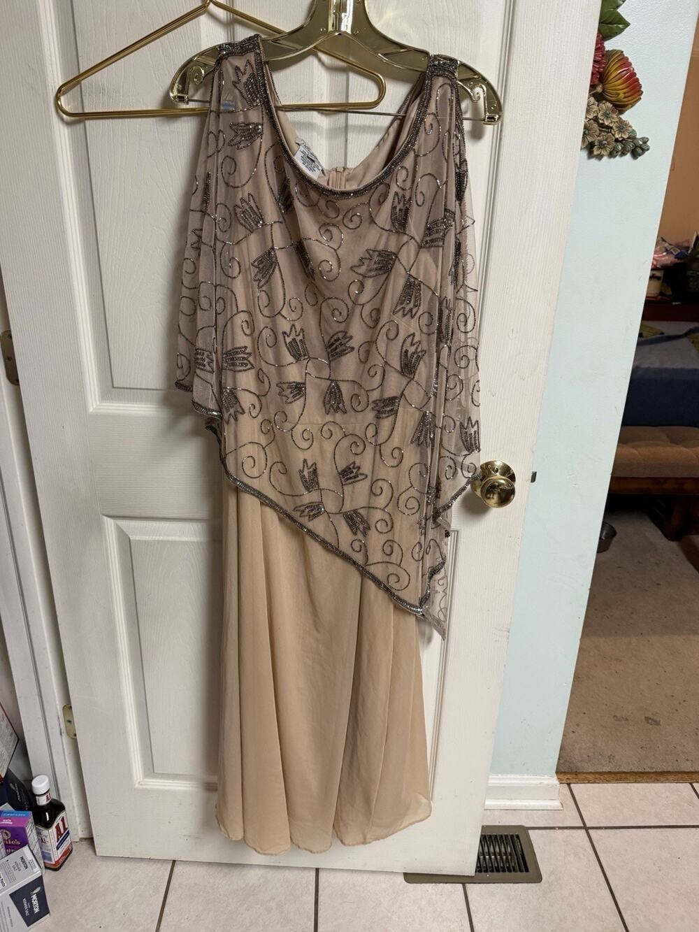 PRELUDE Formal Fancy Dress Gown Mother Of Bride Beaded 3xl Sz 28 Wedding 50x49